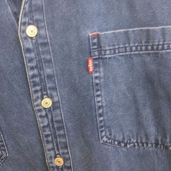 355. Levi’s “red tab” denim long sleeve button down jacket size large - Picture 7 of 7